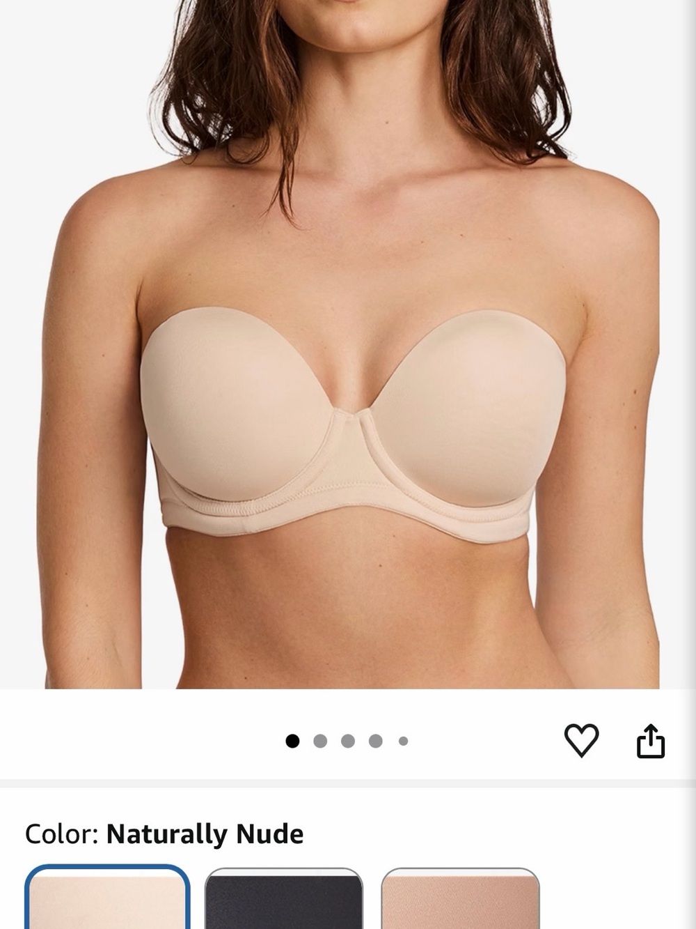 Wacoal Strapless Smooth Bra in Naturally Nude